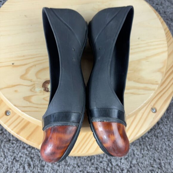 Crocs Shoes Tortoise Shell Flats Womens Size 8 Slip On Cap Toe Casual Loafer - Picture 6 of 7